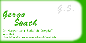 gergo spath business card